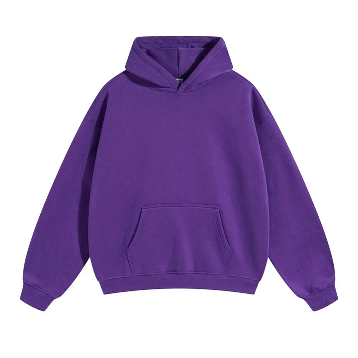 Sweat à capuche en coton pour homme coupe décontractée automne-hiver confortable