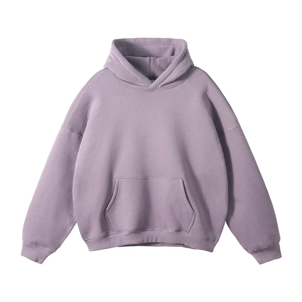 Sweat à capuche en coton pour homme coupe décontractée automne-hiver confortable