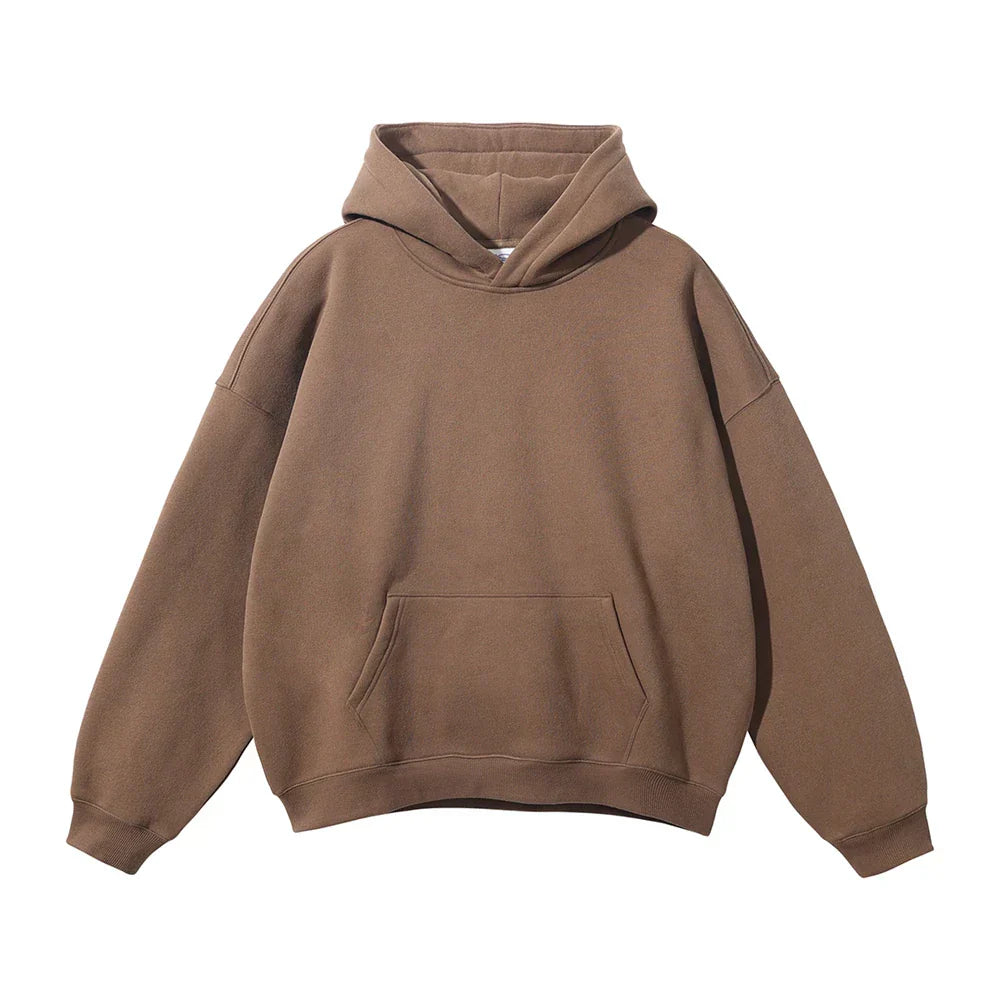 Sweat à capuche en coton pour homme coupe décontractée automne-hiver confortable