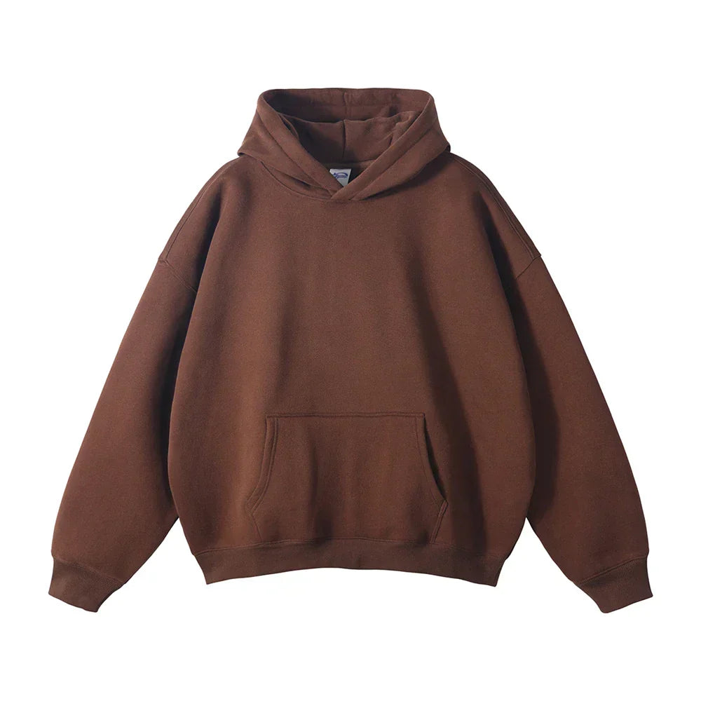 Sweat à capuche en coton pour homme coupe décontractée automne-hiver confortable