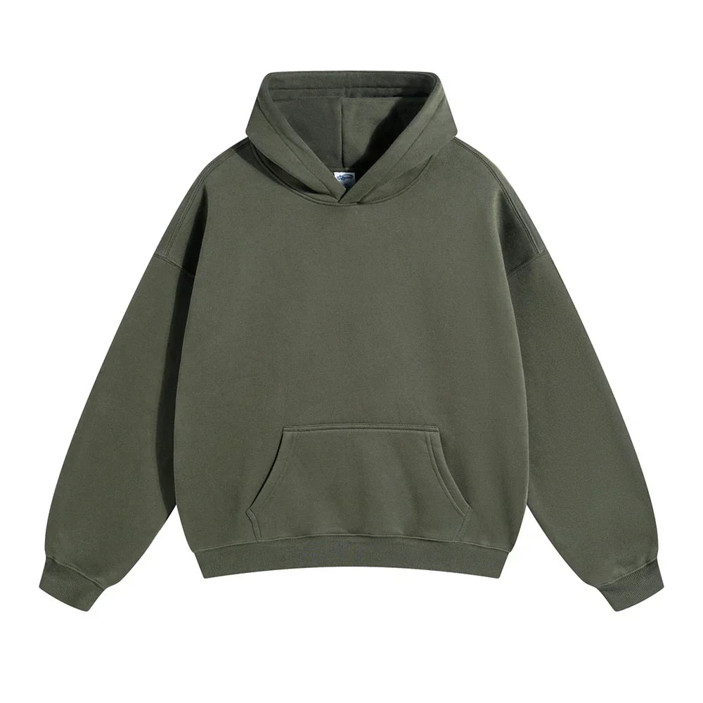 Sweat à capuche en coton pour homme coupe décontractée automne-hiver confortable