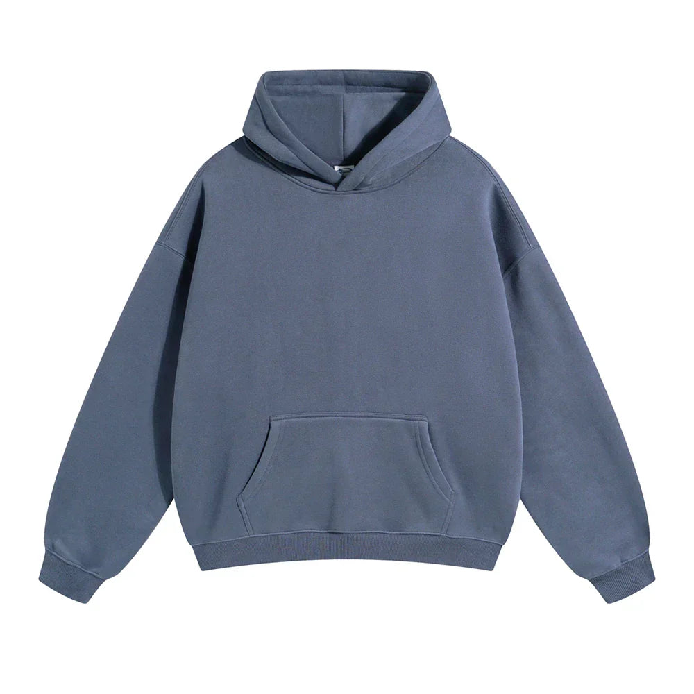 Sweat à capuche en coton pour homme coupe décontractée automne-hiver confortable