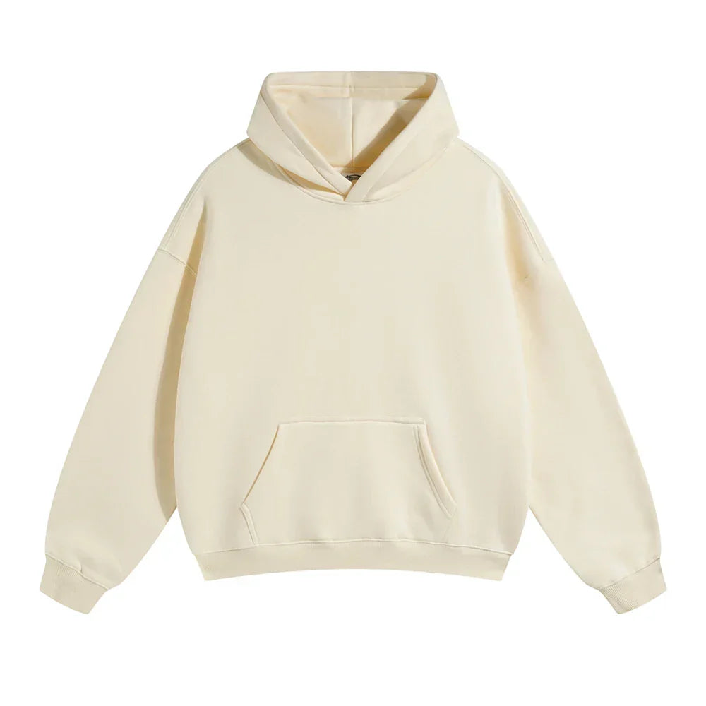 Sweat à capuche en coton pour homme coupe décontractée automne-hiver confortable
