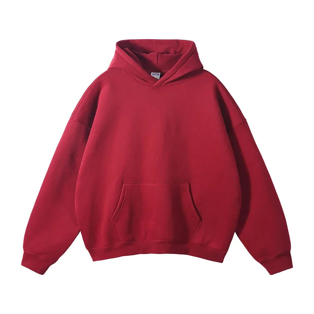 Sweat à capuche en coton pour homme coupe décontractée automne-hiver confortable