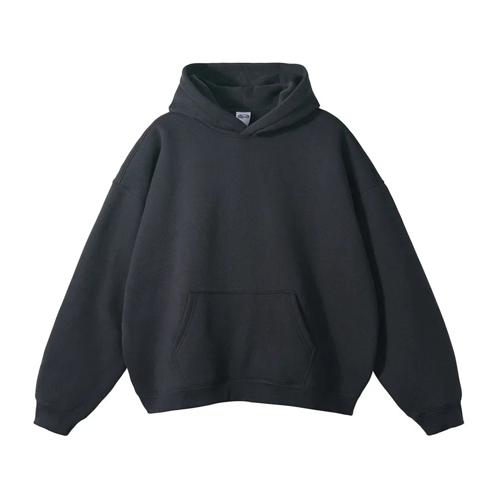 Sweat à capuche en coton pour homme coupe décontractée automne-hiver confortable