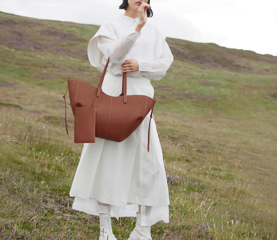 Sac cabas femme en cuir, spacieux, pour ordinateur portable, idéal pour l’automne et le travail