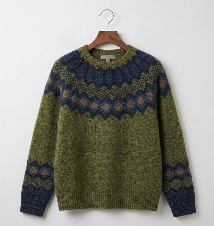 Pull pour femme à motif nordique en maille pour l'automne