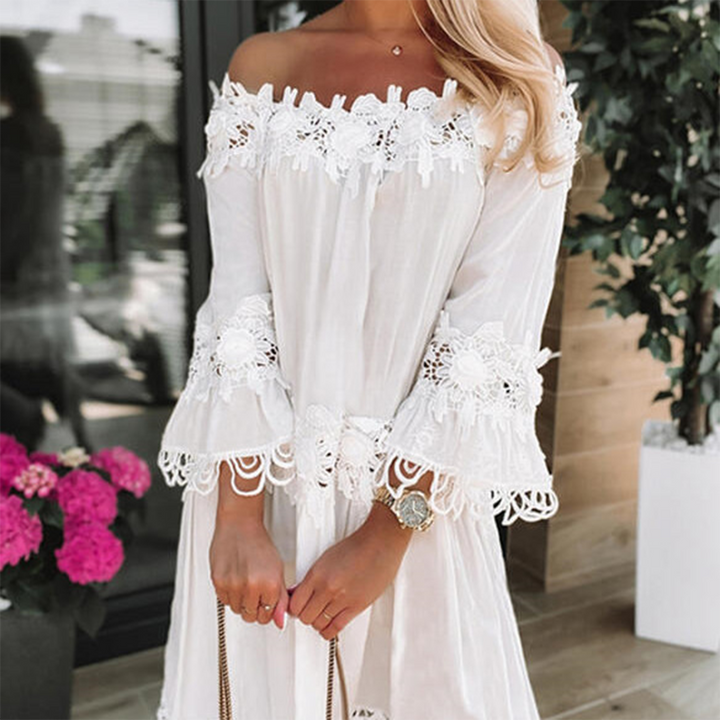 DOROTA - Elegancka sukienka z dekoltem na wyrafinowany wygląd