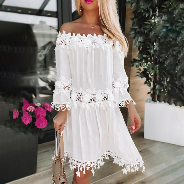 DOROTA - Elegancka sukienka z dekoltem na wyrafinowany wygląd