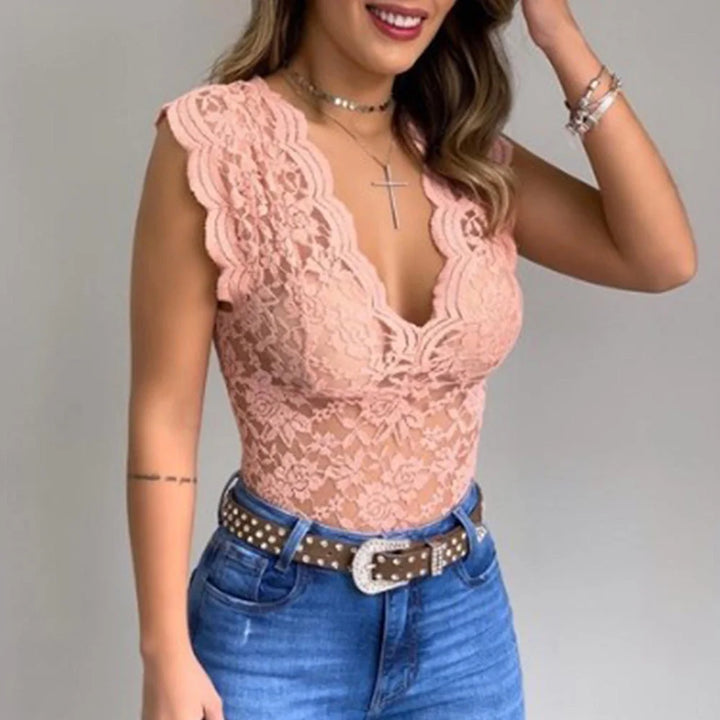 Esme - Cămașă elegantă fără mâneci, croială strâmtă pentru o siluetă feminină