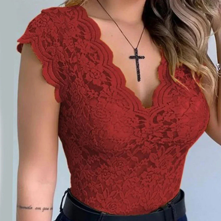 Esme - Cămașă elegantă fără mâneci, croială strâmtă pentru o siluetă feminină