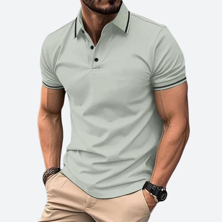 Elegantní pánské polo tričko s krátkým rukávem - Zander