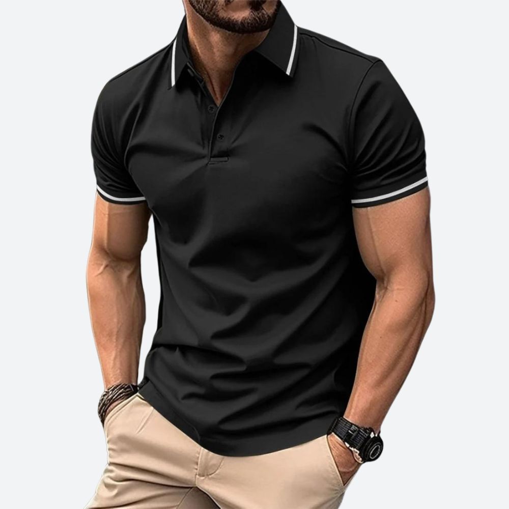 Elegantní pánské polo tričko s krátkým rukávem - Zander