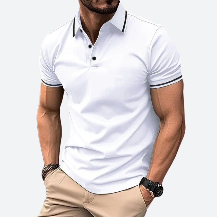 Elegantní pánské polo tričko s krátkým rukávem - Zander