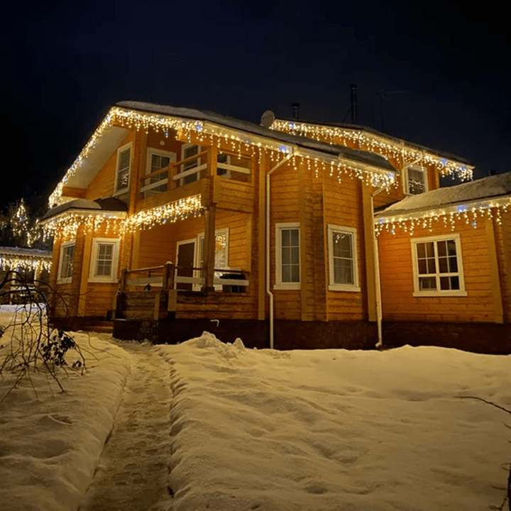 Perdea luminoasă LED de exterior IP44, cu efect sclipitor, decorațiune de toamnă pentru interior și exterior
