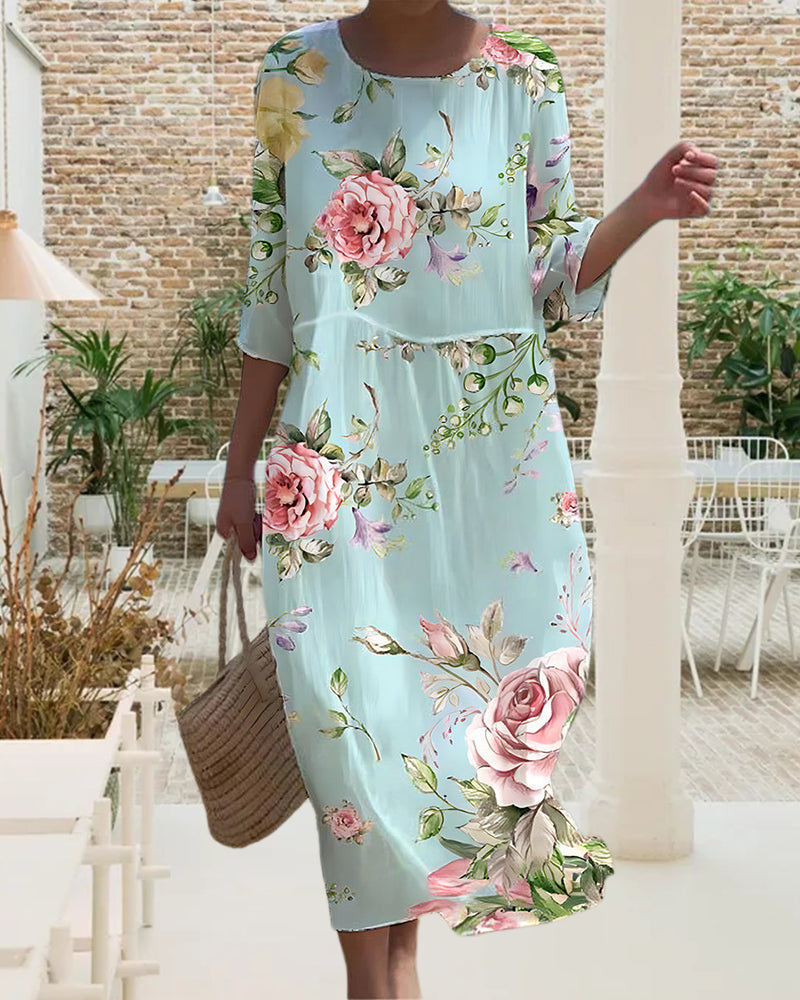 Amélie™ - Elegant Floral Dress