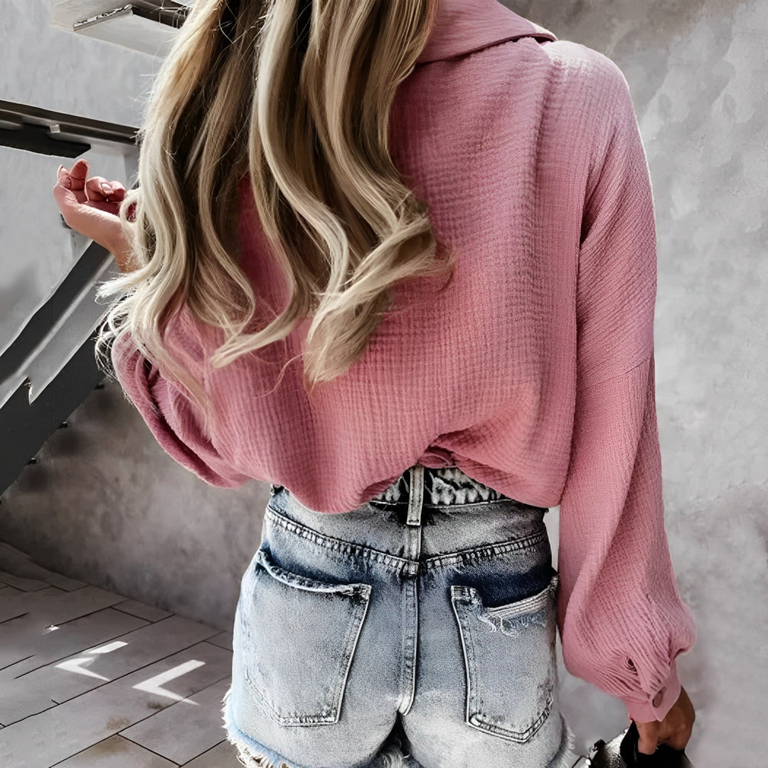 Aliana - Elegant European Long-Sleeve Blouse for Women for a Stylish Fall