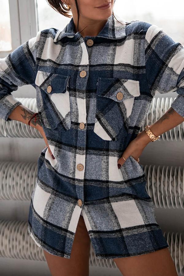 Marga - Elegant and comfortable plaid blouse for women