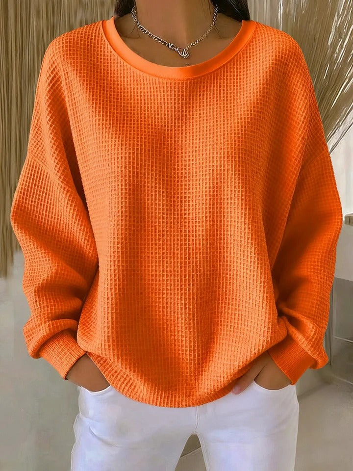 Pull pour femme en maille classique pour l'automne, chaud et confortable au quotidien.