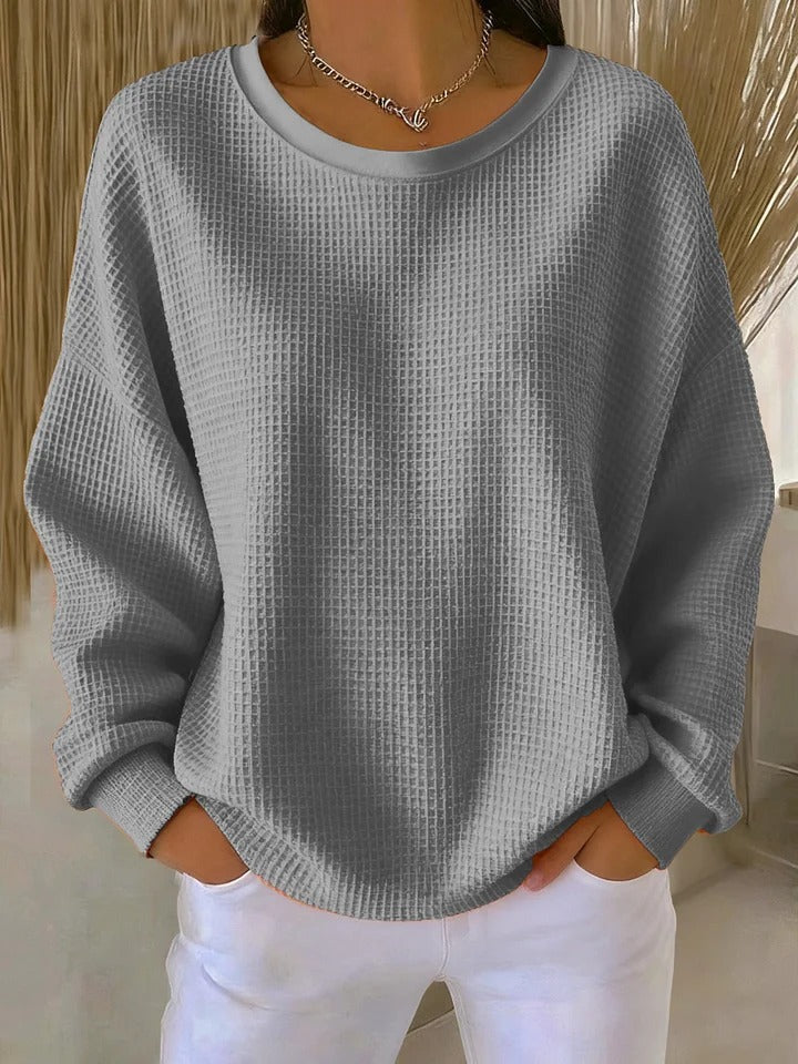 Pull pour femme en maille classique pour l'automne, chaud et confortable au quotidien.
