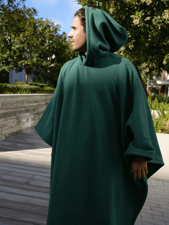 Coperta oversize con cappuccio da donna in pile e maniche, per l’autunno