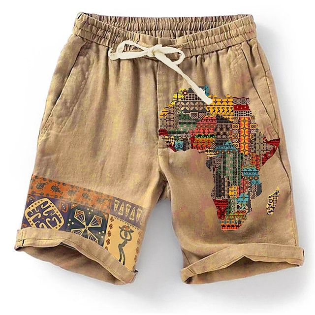 Pantaloni scurți de plajă stilati și respirabili cu design grafic atrăgător - Olf