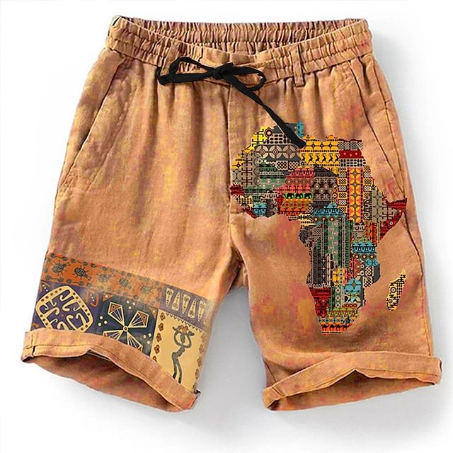 Pantaloni scurți de plajă stilati și respirabili cu design grafic atrăgător - Olf