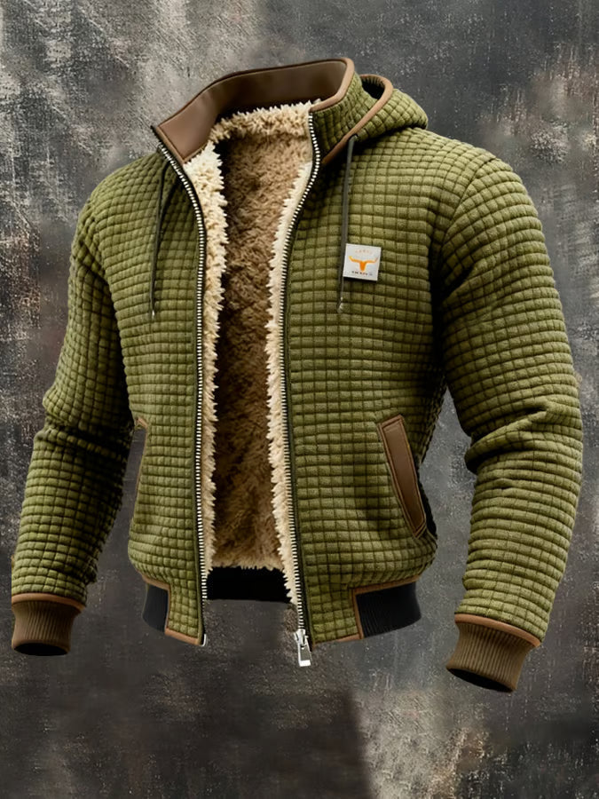 Veste matelassée pour homme à capuche, chaude pour l’hiver, avec rembourrage synthétique