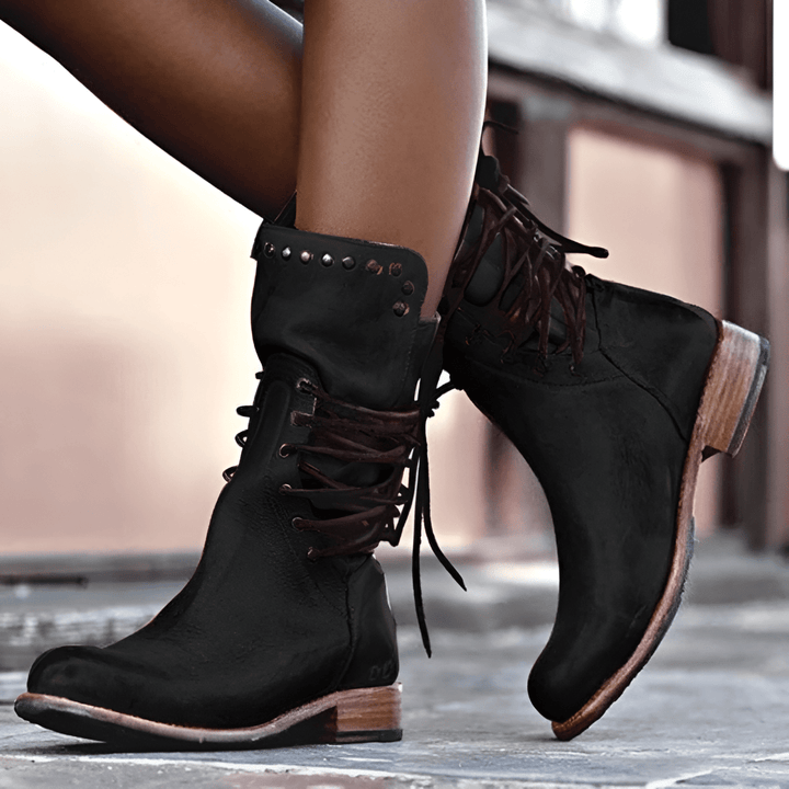 Audrey™ - Leather lace-up boots
