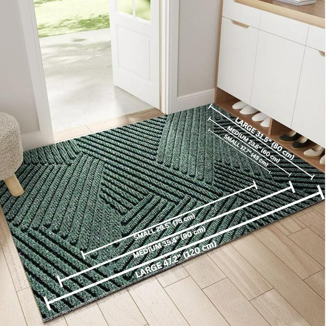 Tapis d'entrée antidérapant en PVC 45x75 cm, 60x90 cm et 80x120 cm pour l'entrée et le couloir