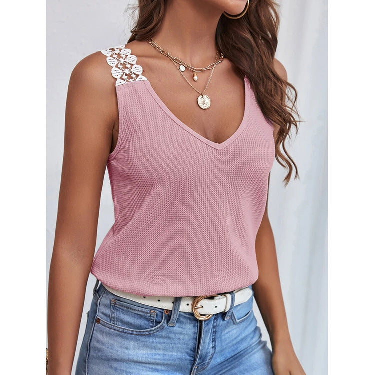 Samantha - Elegant and Comfortable V-Neck Tank Top for Women