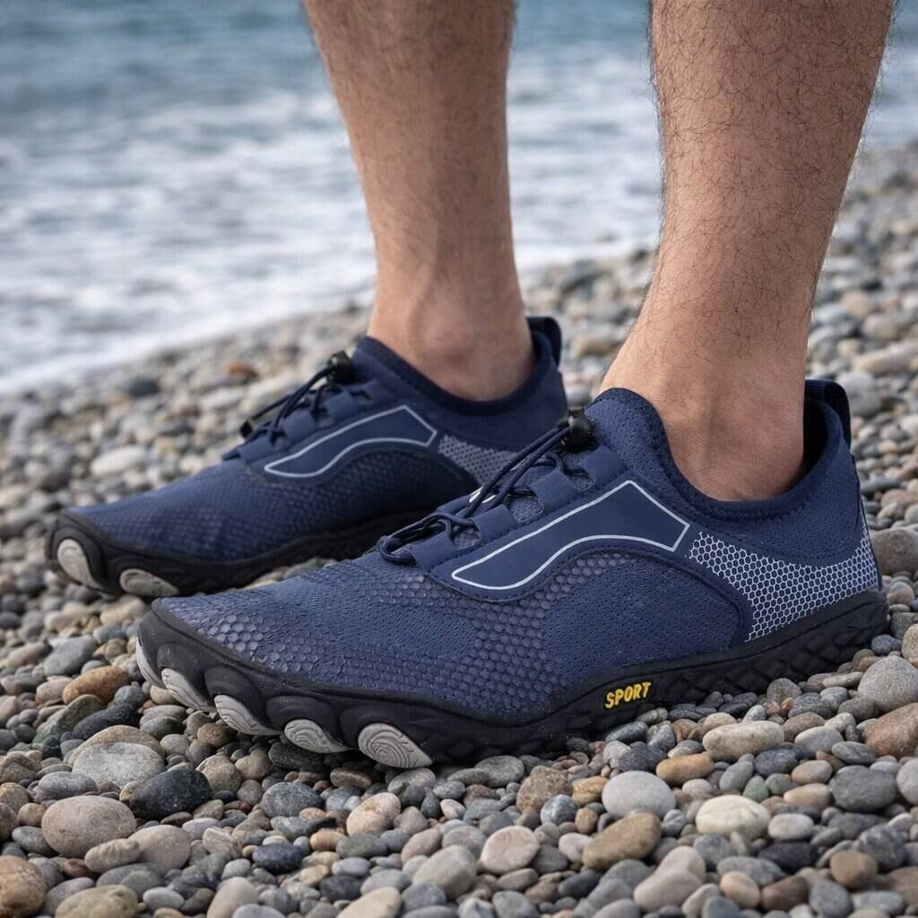 Chaussures aquatiques barefoot à enfiler, antidérapantes et à séchage rapide Été 2026