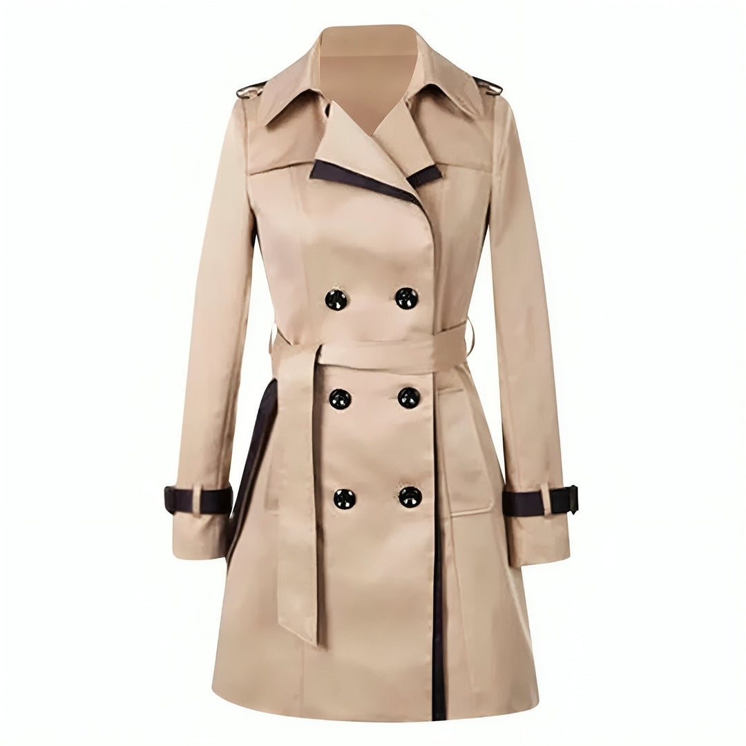 Trench-coat femme en coton, à double boutonnage, pour l’automne
