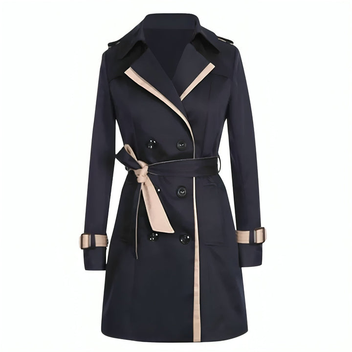 Trench-coat femme en coton, à double boutonnage, pour l’automne