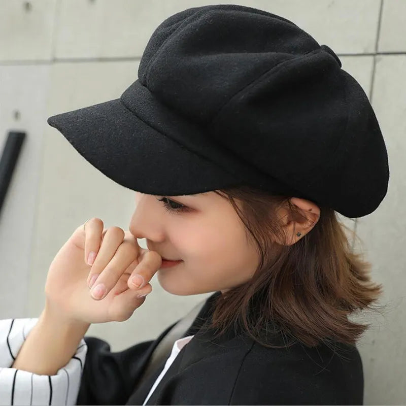 Bonnet femme en coton style vintage taille unique pour l’automne