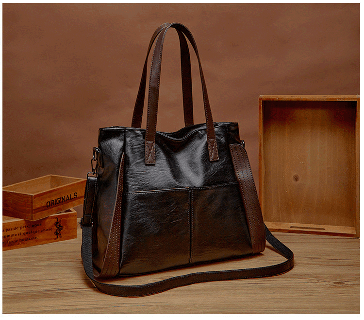 Danica - Geantă de mână elegantă din piele vintage pentru doamne