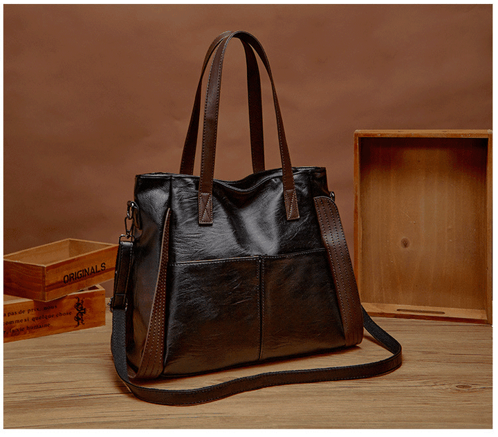Danica - Geantă de mână elegantă din piele vintage pentru doamne