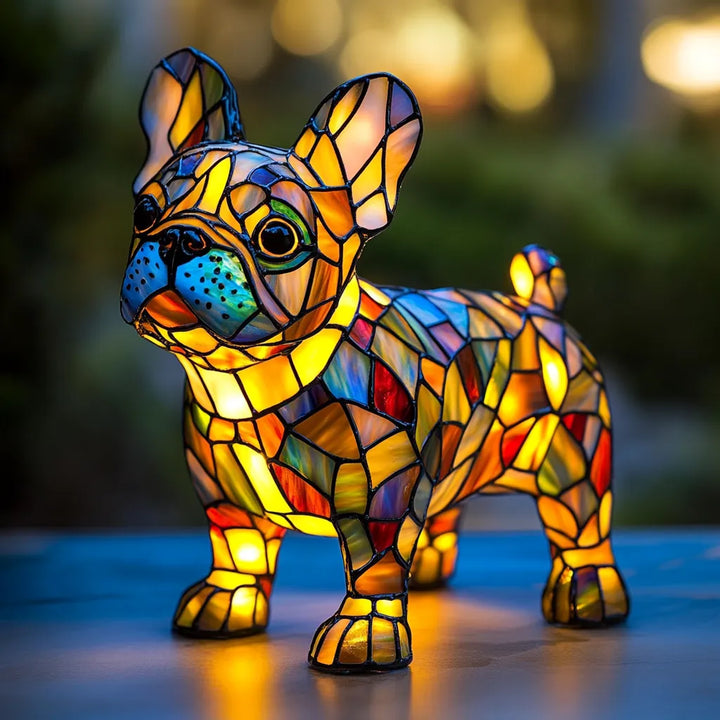 Lampe de chevet LED décorative en bois, motif automnal