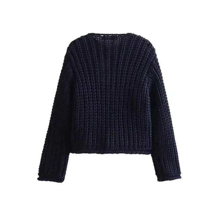 Chaleco de punto para mujer con botones, corte holgado y elegante para la temporada de otoño