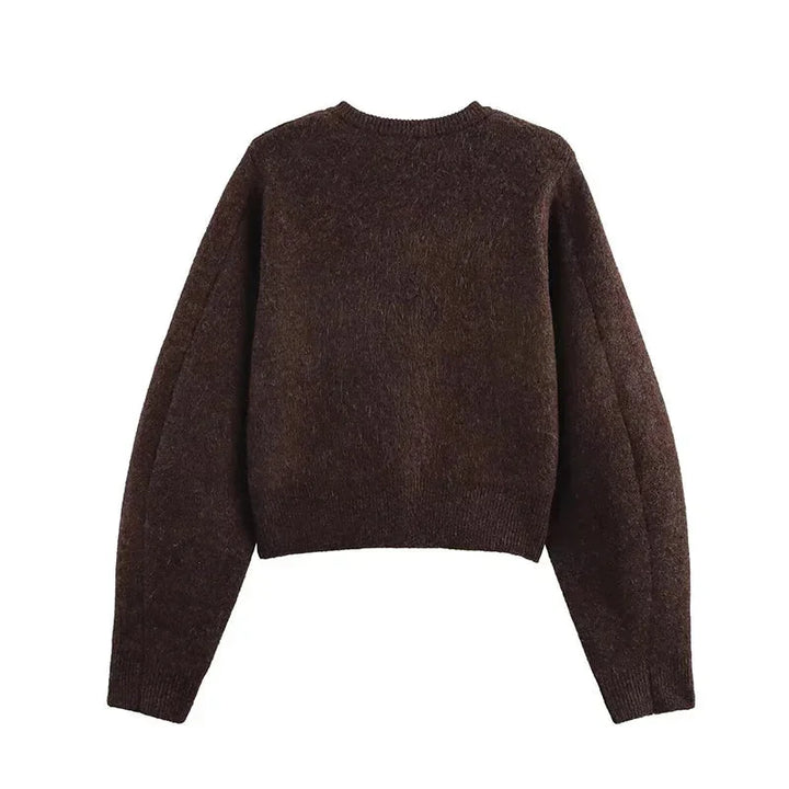 Gilet femme en maille à coupe ample avec poches pratiques, cardigan confortable pour l’automne