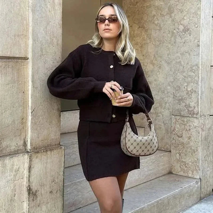 Gilet femme en maille à coupe ample avec poches pratiques, cardigan confortable pour l’automne