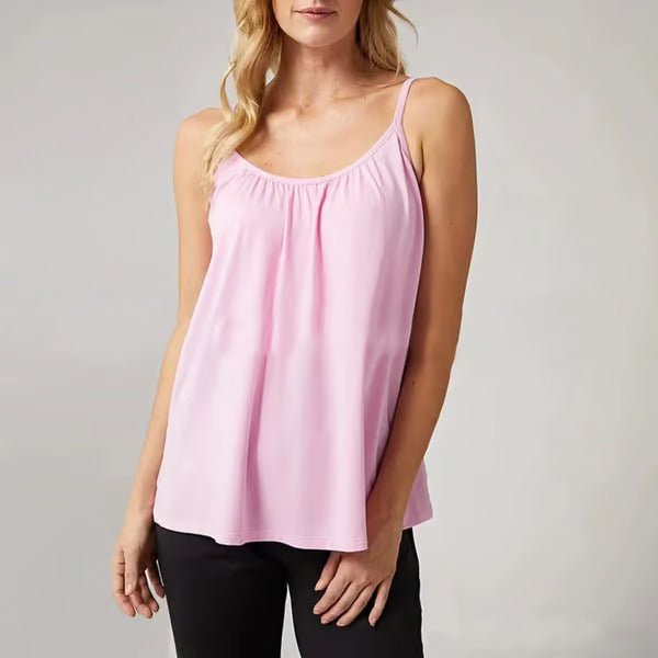 Canotta donna con reggiseno integrato in modal traspirante per la stagione estiva