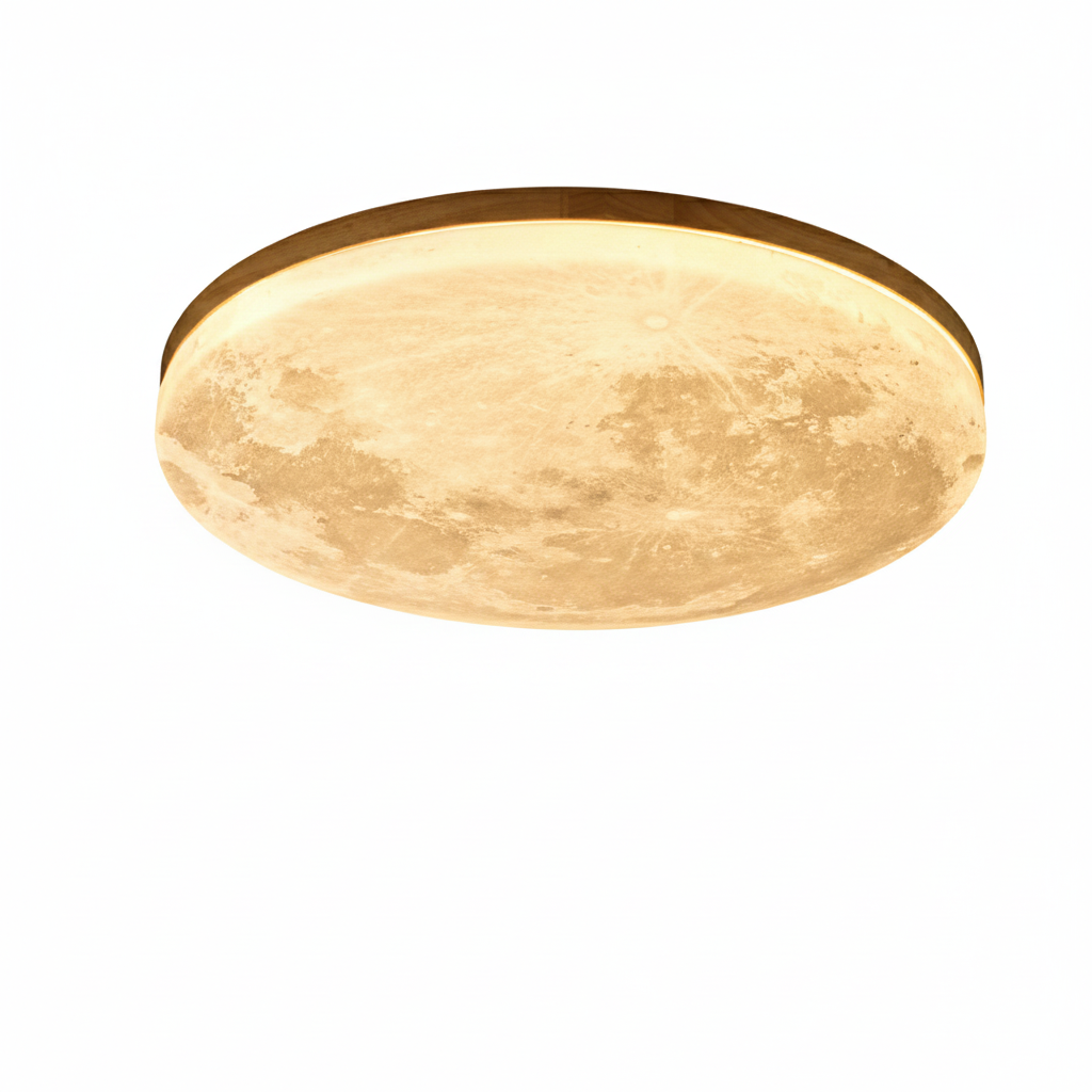 Plafoniera LED rotonda in acrilico e metallo per soggiorno e camera da letto