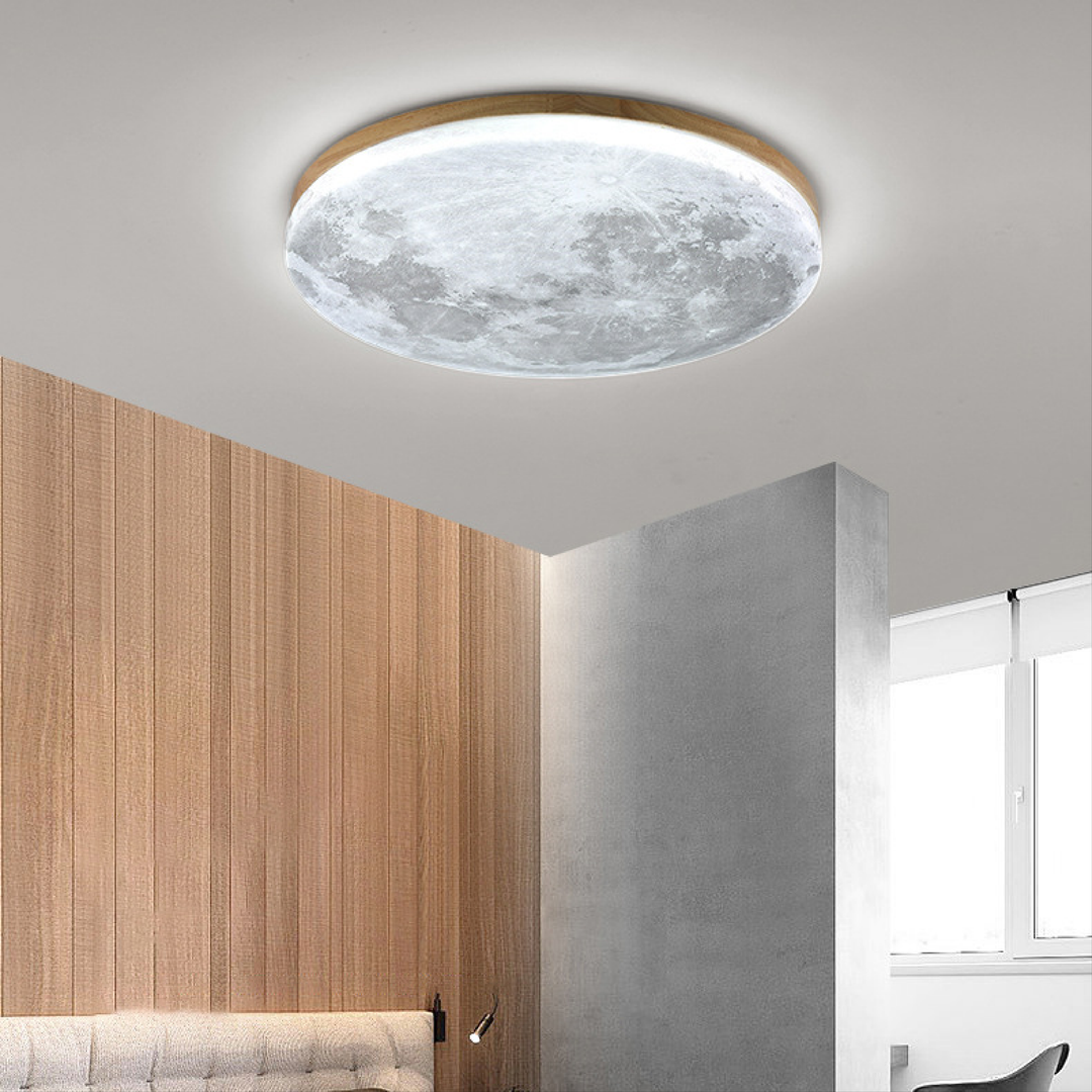 Plafoniera LED rotonda in acrilico e metallo per soggiorno e camera da letto