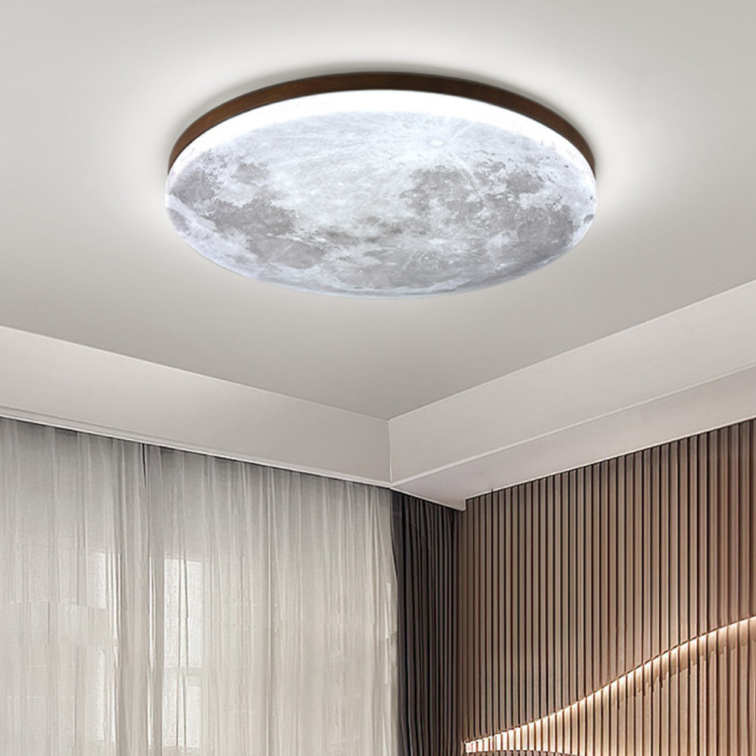 Plafoniera LED rotonda in acrilico e metallo per soggiorno e camera da letto