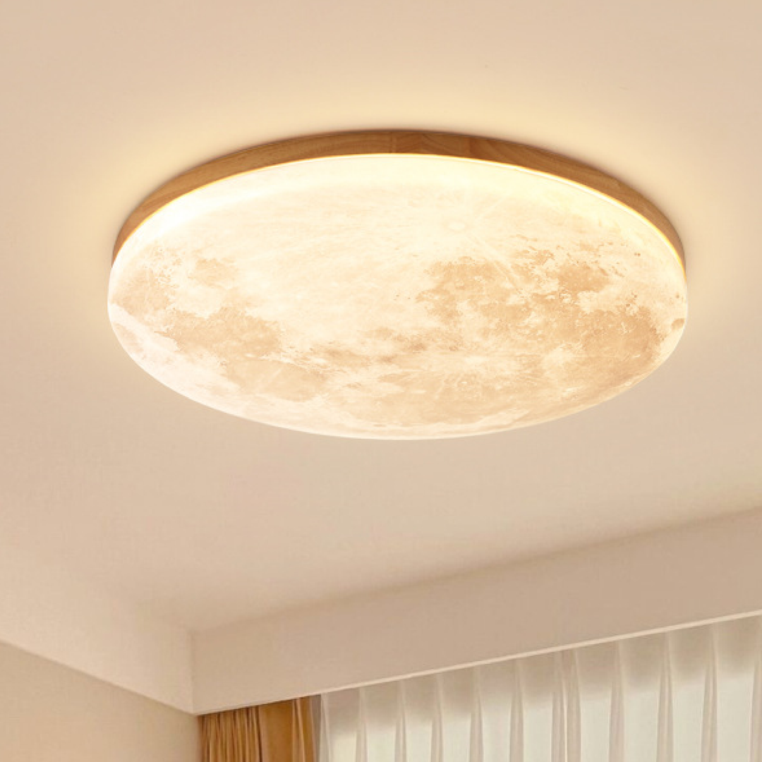 Plafoniera LED rotonda in acrilico e metallo per soggiorno e camera da letto