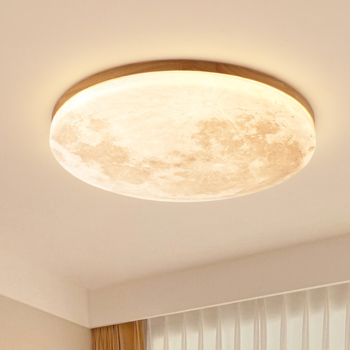 Plafoniera LED rotonda in acrilico e metallo per soggiorno e camera da letto