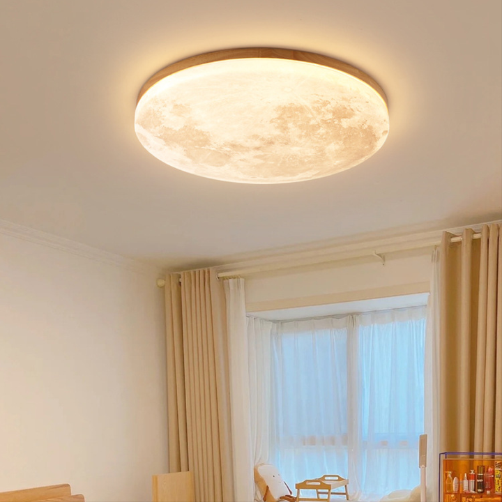 Plafoniera LED rotonda in acrilico e metallo per soggiorno e camera da letto