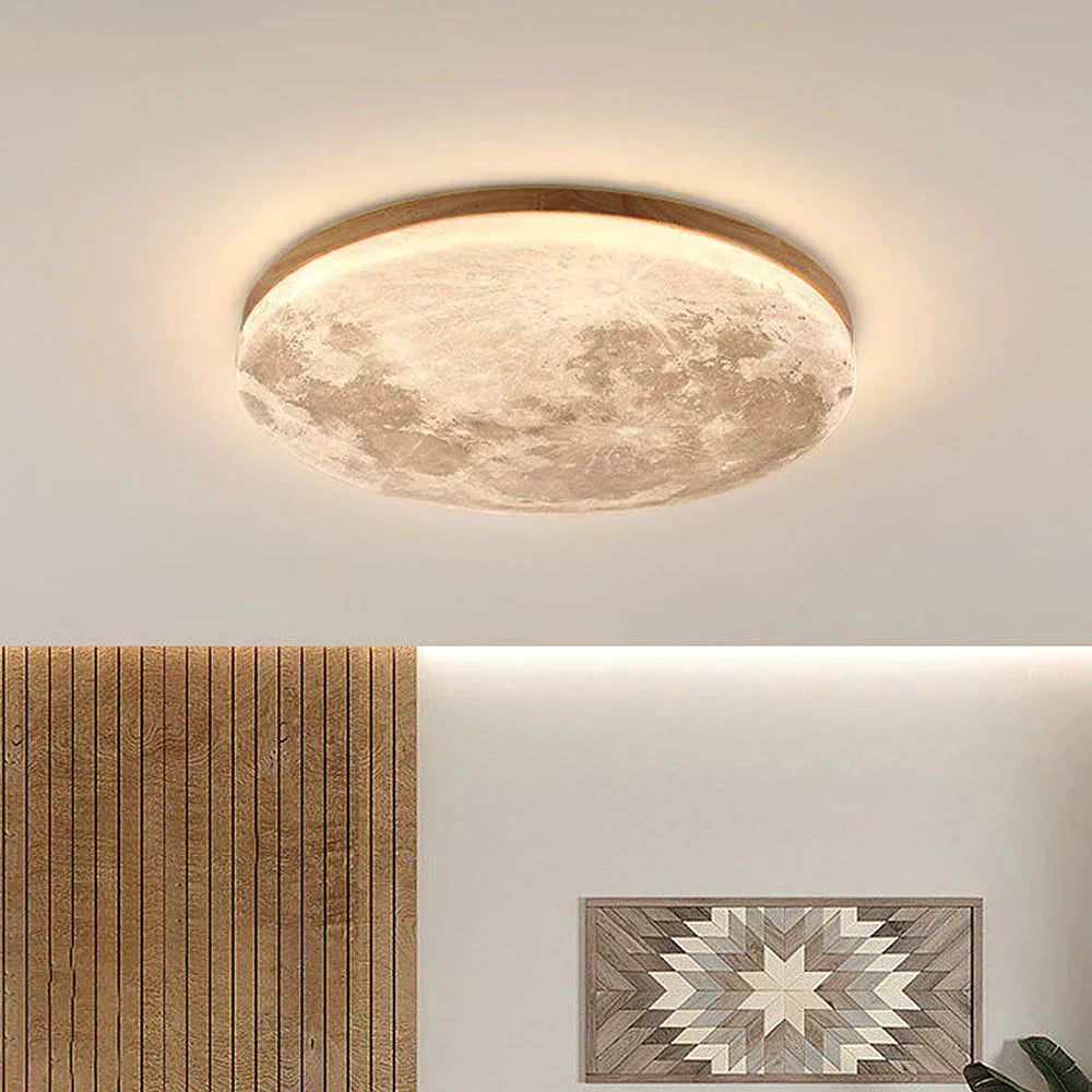 Plafoniera LED rotonda in acrilico e metallo per soggiorno e camera da letto
