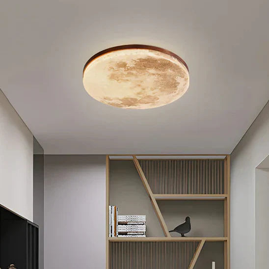 Plafoniera LED rotonda in acrilico e metallo per soggiorno e camera da letto